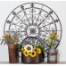 Decmode Rustic 42 Inch Fleur-De-Lis and Scrollwork Round Metal Wall Decor   556345329